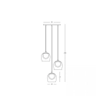23081 PENDANT LED LIGHT 18W 3000K METAL-GLASS Zambelis Lights