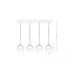 23082 LINE LED LIGHT 24W 3000K METAL-GLASS Zambelis Lights