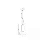 23084 PENDANT LED LIGHT 23W 3000K METAL-SMOKED & OPAL GLASS , BLACK Zambelis Lights