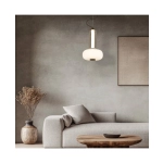 23084 PENDANT LED LIGHT 23W 3000K METAL-SMOKED & OPAL GLASS , BLACK Zambelis Lights