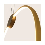 23094 PENDANT LED LIGHT 24W 3000K ALUMINIUM-SILICON,BLACK-GOLD RING Zambelis Lights