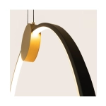23095 PENDANT LED LIGHT 24W 3000K ALUMINIUM-SILICON,GOLD-BLACK RING Zambelis Lights