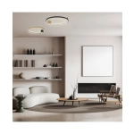 23096 CEILING LED LIGHT 24W 3000K ALUMINIUM-SILICON,BLACK-GOLD RING INDOOR DECORATIVE LIGTHS Zambelis Lights