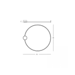 23097 CEILING LED LIGHT 32W 3000K ALUMINIUM-SILICON,BLACK-GOLD RING FOR INTERIOR SPACES Zambelis Lights