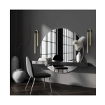23107 SCONCE LED LIGHT 13W 3000K ALUMINIUM - PC DIFFUSER, GOLD - BLACK Zambelis Lights