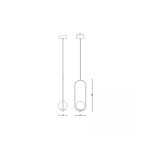 23135 PENDANT LAMP G9 MAX 7W METAL GOLD Zambelis Lights