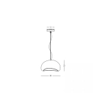 23160 PENDANT LAMP E27 MAX 15W FIBERGLASS Zambelis Lights