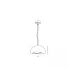 23161 PENDANT LAMP E27 MAX 15W FIBERGLASS Zambelis Lights