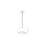 23162 PENDANT LAMP E27 MAX 15W FIBERGLASS Zambelis Lights