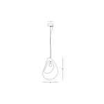 23163 PENDANT LAMP E27 MAX 15W FIBERGLASS Zambelis Lights