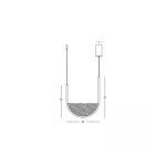23164 PENDANT LED LIGHT 28W 3000K,4000K BLACK-LIGHT GREY Zambelis Lights