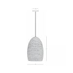 23195 PENDANT LAMP E27 MAX 20W RATTAN NATURAL SHADE Zambelis Lights