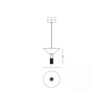 23198 PENDANT LED LIGHT 10W 3000K ALUMINIUM BLACK Zambelis Lights