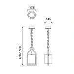 Lampa zewnętrzna sufitowa Mantra Maya 6555MA - zdjęcie dodatkowe 1