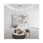 23201 PENDANT LED LIGHT 28W 3000K ALUMINIUM GOLD Zambelis Lights