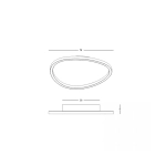 23211 CEILING LED LIGHT 58W 3000K BLACK FOR INDOOR SPACES Zambelis Lights