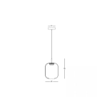 23214 PENDANT LED LIGHT 12W 3000K BLACK-SMOKED GLASS Zambelis Lights