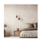 23216 PENDANT LED LIGHT 12W 3000K BLACK-COPPER GLASS Zambelis Lights