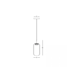 23217 PENDANT LED LIGHT 12W 3000K BLACK-SMOKED GLASS Zambelis Lights