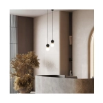 23241 PENDANT LAMP G9 MAX 7W BLACK MARBLE - BRASS Zambelis Lights