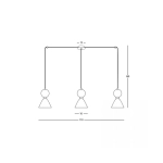 23247 PENDANT LIGHTS 3XE14 MAX 15W BLACK MARBLE - BRASS FOR INTERIOR USE Zambelis Lights