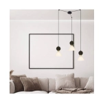 23249 PENDANT 3XE14 MAX 15W BLACK MARBLE - BRASS Zambelis Lights