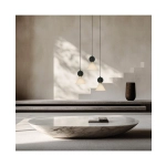 23249 PENDANT 3XE14 MAX 15W BLACK MARBLE - BRASS Zambelis Lights