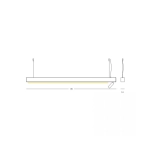 23254 PENDANT LED LIGHT 7W + 32W 3000K BLACK Zambelis Lights