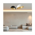 23260 CEILING LAMP E27 MAX 40W METAL WHITE - GOLD LEAF Zambelis Lights