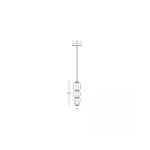 23269 PENDANT LED LIGHT 12W 3000K METAL-ACRYLIC-GLASS,BLACK-SMOKED GREY Zambelis Lights