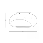 23341 CEILING LAMP E27 MAX 15W FIBERGLASS D:87 CM Zambelis Lights