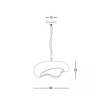 23343 PENDANT LAMP E27 MAX 15W FIBERGLASS Zambelis Lights