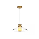 25141 PENDANT LED LIGHT 10W 3000K BRUSHED BRASS - CLEAR GLASS Zambelis Lights