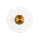 25143 WALL LED LIGHT 10W 3000K BRUSHED BRASS - CLEAR GLASS Zambelis Lights
