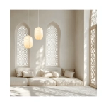 25170 PENDANT LIGHT 1xE27 MAX 15W MULBERRY SILK - METAL WHITE Zambelis Lights