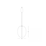 25170 PENDANT LIGHT 1xE27 MAX 15W MULBERRY SILK - METAL WHITE Zambelis Lights