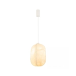 25170 PENDANT LIGHT 1xE27 MAX 15W MULBERRY SILK - METAL WHITE Zambelis Lights