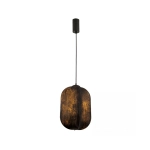 25171 PENDANT LIGHT 1xE27 MAX 15W MULBERRY SILK - METAL BLACK Zambelis Lights
