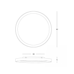 25185 CEILING LED LIGHT 20W 2700K-3000K-4000K ALUMINIUM - MICROPRISMATIC ACRYLIC WHITE MATT - GOLD Zambelis Lights