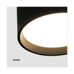 25216 CEILING LED LIGHT 12W 2700K-3200K-4000K DALI, SANDY BLACK Zambelis Lights