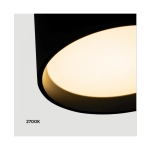25216 CEILING LED LIGHT 12W 2700K-3200K-4000K DALI, SANDY BLACK Zambelis Lights