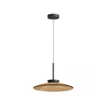 25274 PENDANT LED LIGHT 31W 2700K-3000K TRIAC BLACK MATT - TAWNY GLASS Zambelis Lights