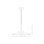 25275 PENDANT LED LIGHT 31W 2700K-3000K TRIAC BLACK MATT - SMOKED GLASS Zambelis Lights