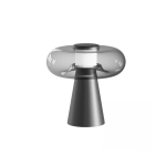 25277 TABLE LED LIGHT 18W 3000K BLACK MATT, TOUCH DIM - SMOKED GLASS Zambelis Lights