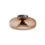 25278 CEILING LED LIGHT 30W 2700K-3000K TRIAC BLACK MATT - TAWNY GLASS Zambelis Lights