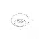 25279 CEILING LED LIGHT 30W 2700K-3000K TRIAC BLACK MATT - SMOKED GLASS Zambelis Lights