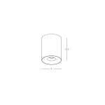 25295 CEILING LED SPOT 10W 3000K IP54 SANDY BLACK Zambelis Lights