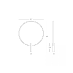 25320 WALL LED LIGHT 23W 3000K SANDY BLACK METAL - ALUMINIUM - ACRYLIC Zambelis Lights