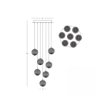Lampa wisząca LED 25325 52W 3000K Zambelis Lights - zdjęcie 3
