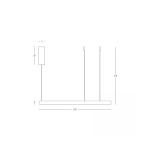 25371 PENDANT LED LIGHT UP-DOWN 88W 3000K BLACK ALUMINIUM - ACRYLIC Zambelis Lights